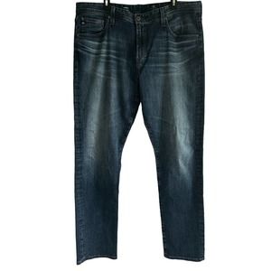 AG Size 38/ 34 Mens Everett Slim Straight Leg Jeans Dark Wash‎